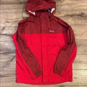 Marmot Kid’s Two-Tone Red Raincoat
